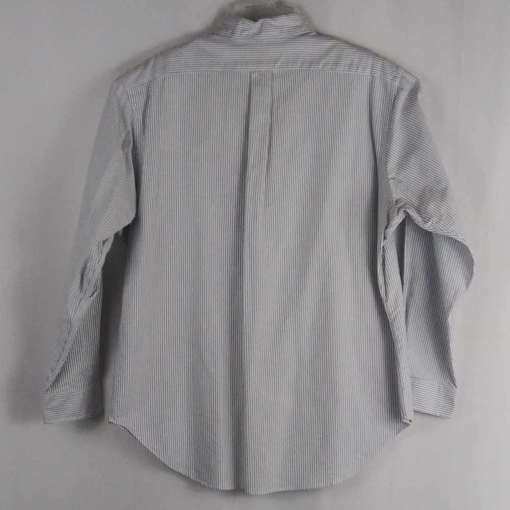 Ralph Lauren Classic Fit white stripe button Up shirt men size 17 34/35 - Picture 2 of 4